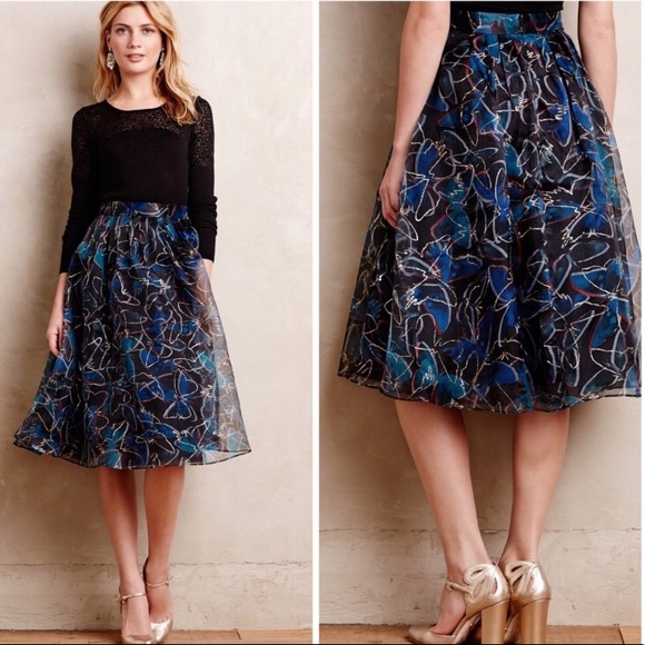 Anthropologie Moulinette Soeurs butterfly skirt - Picture 1 of 8